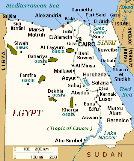 Egypt map of cities