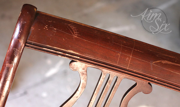 Repairing scratches in chair finish