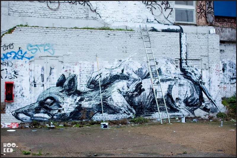 London Street Art mural by Belgian Artist ROA