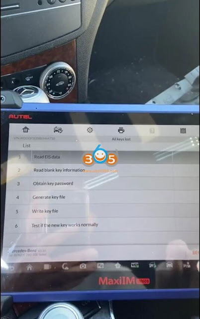 Program Benz W207 All Keys Lost with Autel IM608 via OBD 6