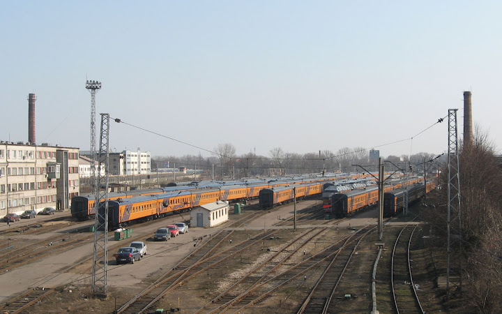 Depot of passenger trains