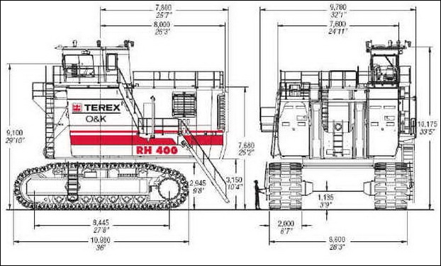 TEREX RH400 worlds largest hydraulic shovel 12