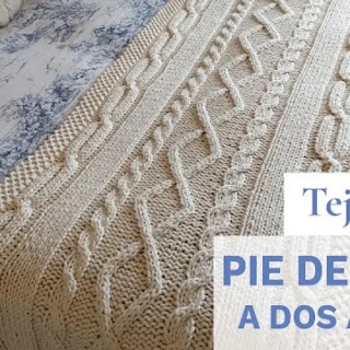 Pie de cama a dos agujas