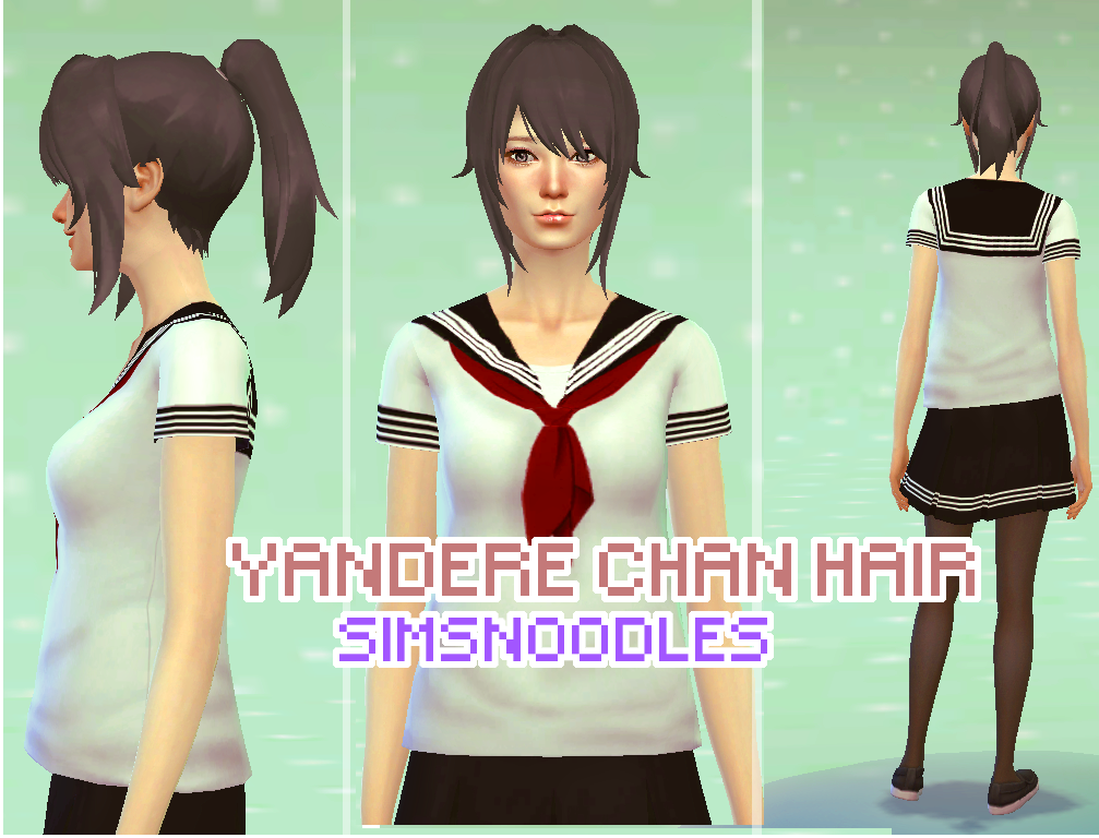 Sims 4 Hair mod - Yandere Simulator Yandere-chan - SimsNoodles