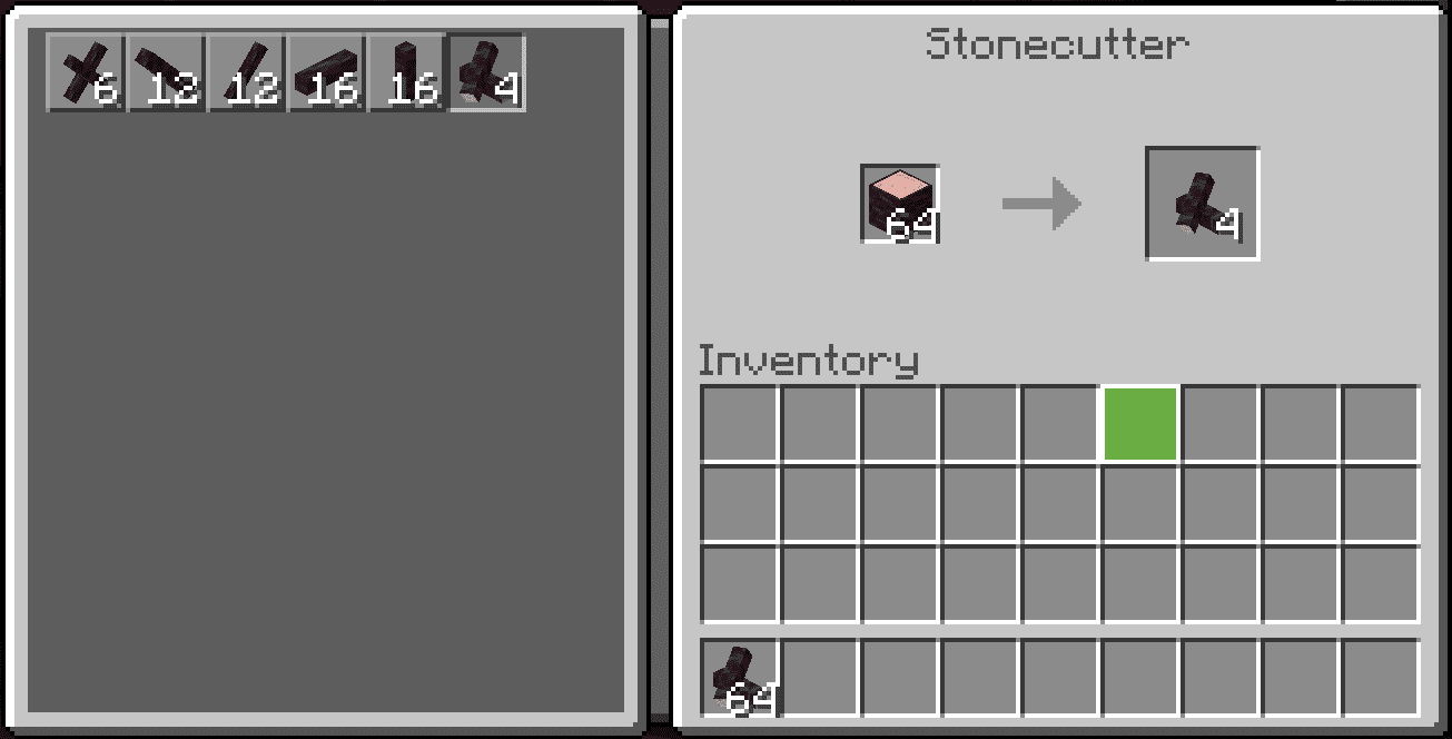 Stacked wood crafting recipe