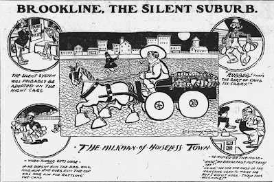 Cartoon: Brookline , Silent Suburb