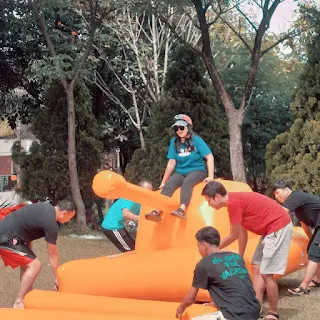 games permainan kerja sama team work team building gathering