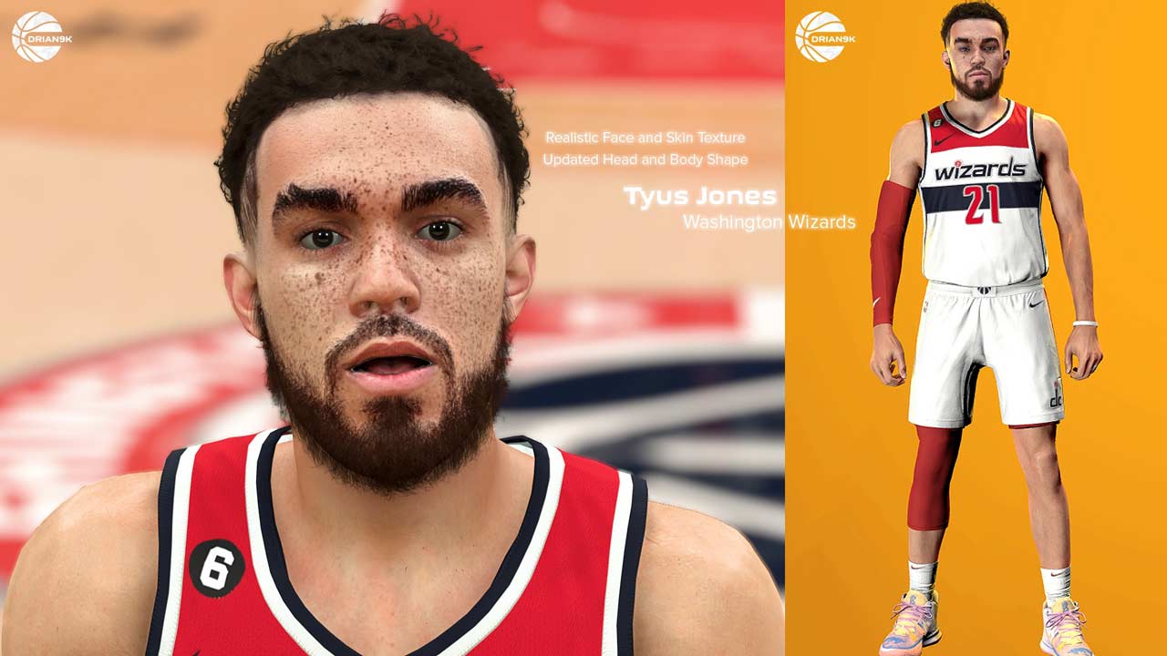 NBA 2K23 Tyus Jones Cyberface