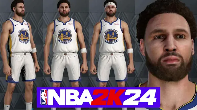 NBA 2K24 Klay Thompson Cyberface (2 Hairstyles)