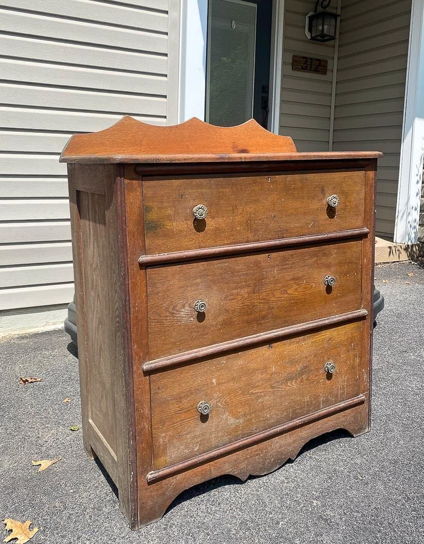 antique dresser before