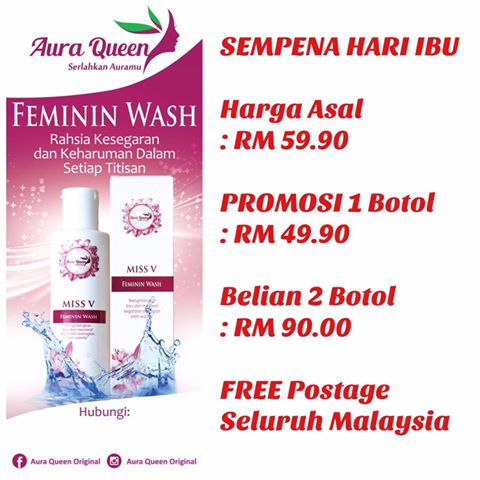 Promosi Feminin Wash Aura Queen , Aura Queen , Feminine Wash Aura Queen