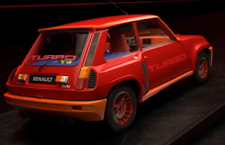 Photo of the classic R5 Turbo rally car