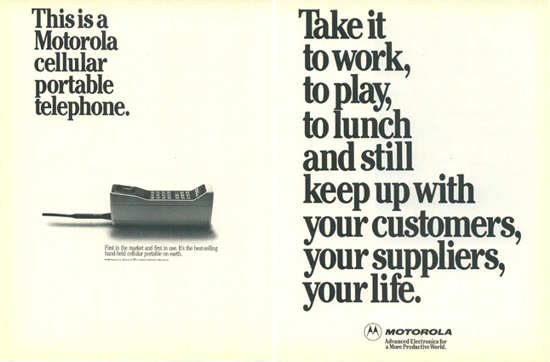 Motorola DynaTAC 8000X advertising