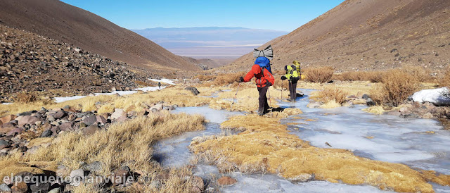 trekking, arroyo fiero, campamento 1