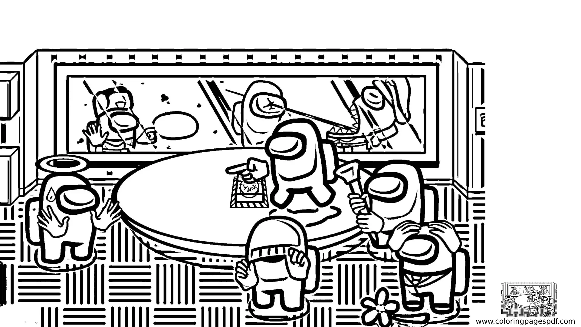 Coloring Page Of A Wrong Suspicion In Meeting