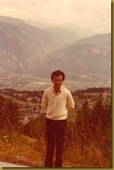 View of swiss villages from Crans