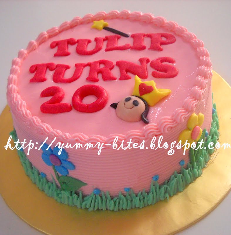 Happy Birthday Cake 20. Happy 20th Birthday Tulip