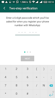 Whatsapp two step verification 