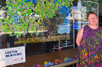 Jo Roberts with her Leeton Memories display