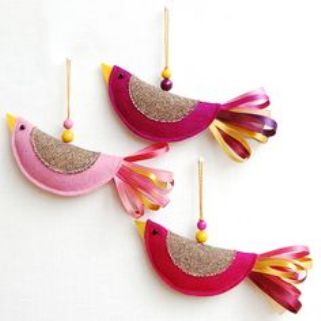 paper craft birds hanging