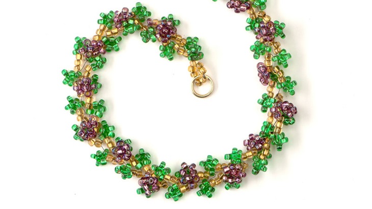Flower beaded bracelet, diy how to make flowers bracelet with beads -  YouTube