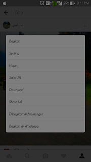 Dari Screenshot tersebut terlihat opsi download untuk foto yang akan di download. 