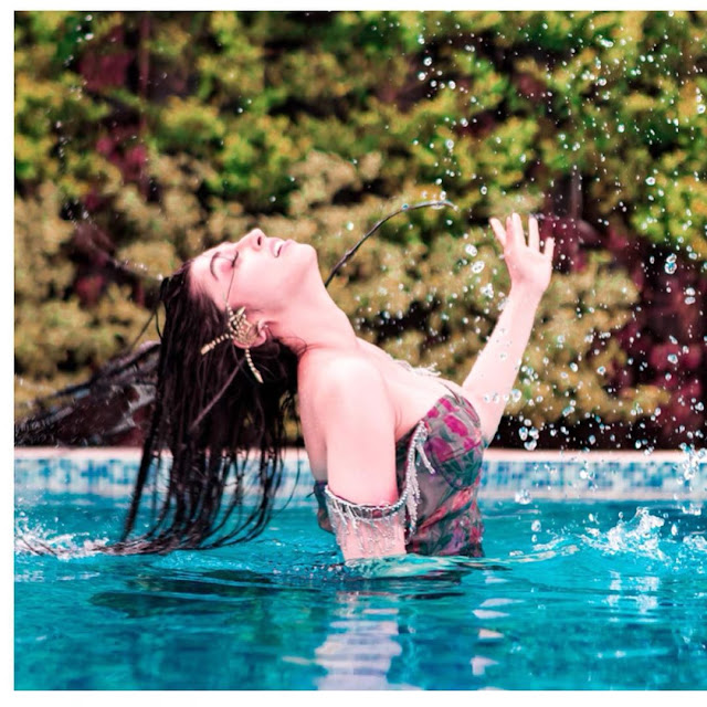 Pranitha Subash Bikini Photoshoot in Swimming pool, too hot - Actress Full Body Scan