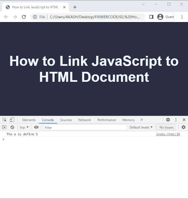 JavaScript Link to HTML with Inline Script