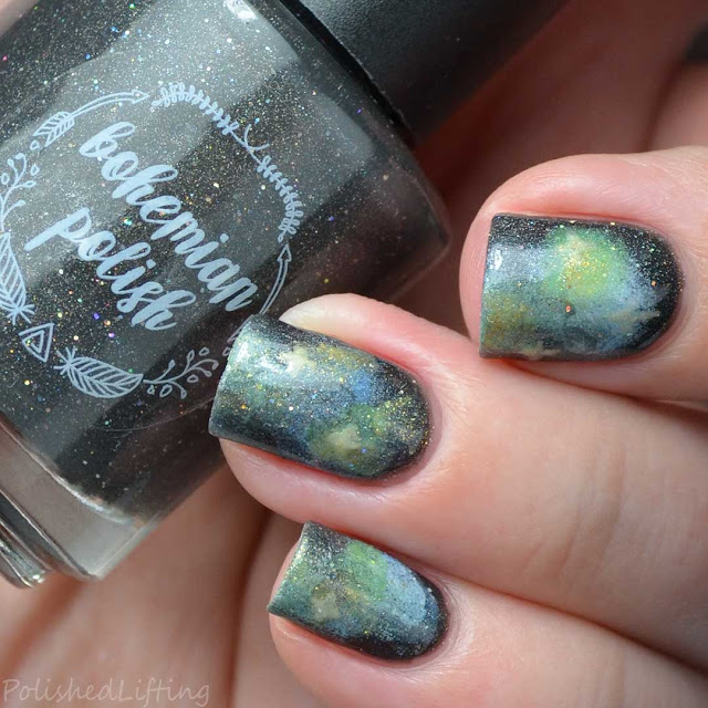 galaxy themed nail art