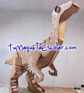 Tu Maqueta Escolar - Lima Peru: Dinosaurio Cartón Reciclado