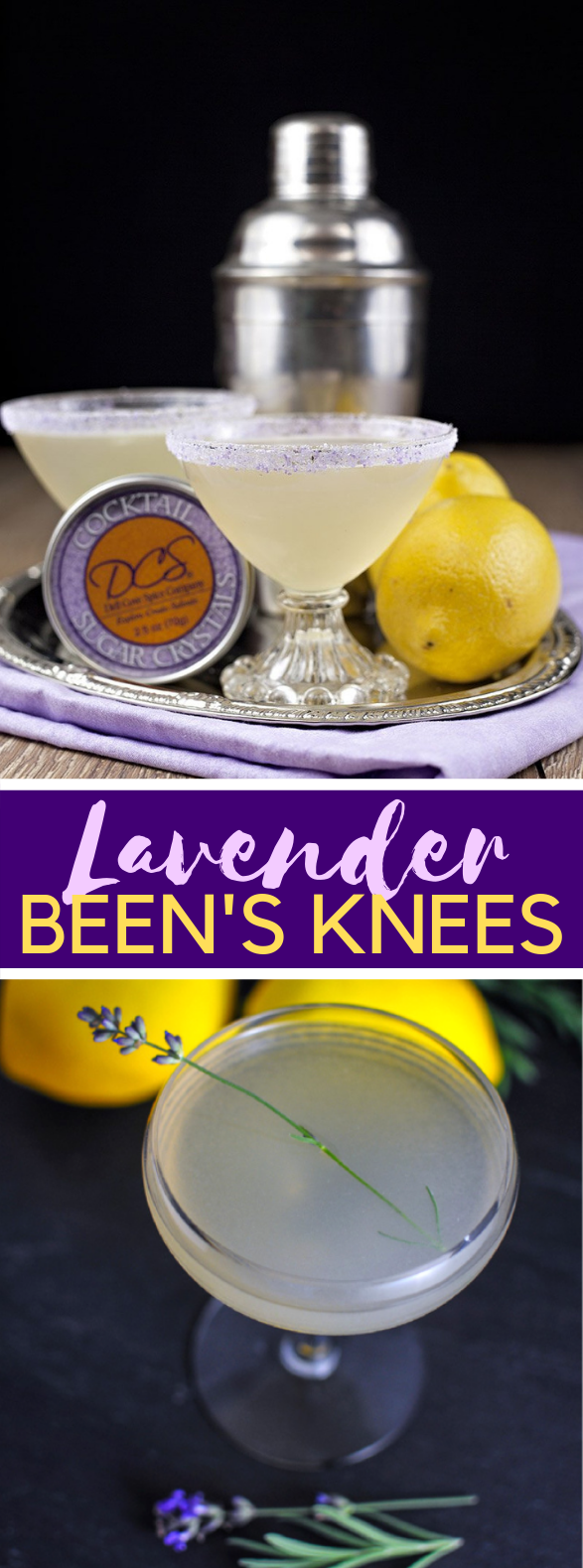 Lavender Bee's Knees - A Gin Cocktail #drinks #syrup