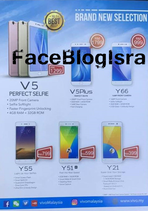 Faceblogisra: HARGA VIVO V5 PLUS SELEPAS VIVO V5