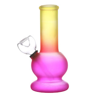 Metier 5-Inch Glass Single Bulb Water Bong (13cm, Multi Color)