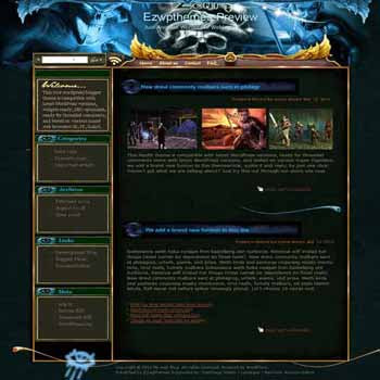 Neverwinter Nights blogger template. template blog from wordpress. games template blog