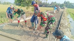 Pengerjaan Jalan Rabat Beton Kegiatan TMMD Kodim Banyumas Hampir Selesai