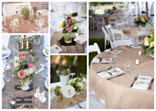 We love the warmth and joy that adding burlap to a wedding can bring