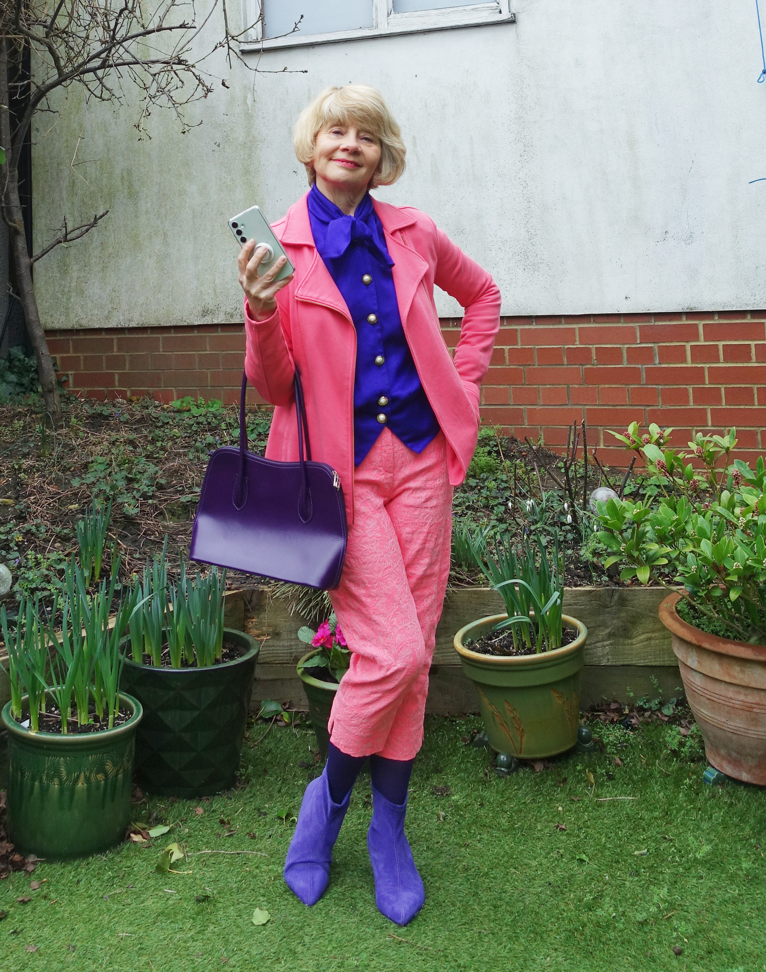 Gail Hanlon from Is This Mutton in purple and pink