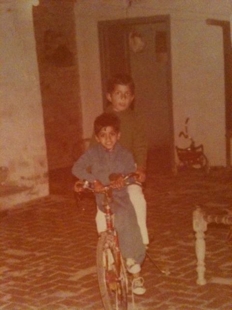 Actor Sonu Sood Childhood Pic (Sonu Sood is the boy riding the bicycle) |  Actor Sonu Sood Childhood Photos | Actor Sonu Sood Real-Life Photos