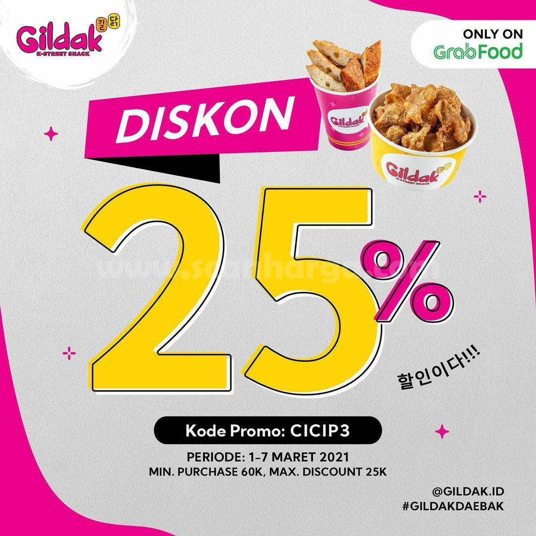 GILDAK Promo DISKON 25% Only On GRABFOOD