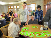 The kids had fun at the nursing home volunteer activity.