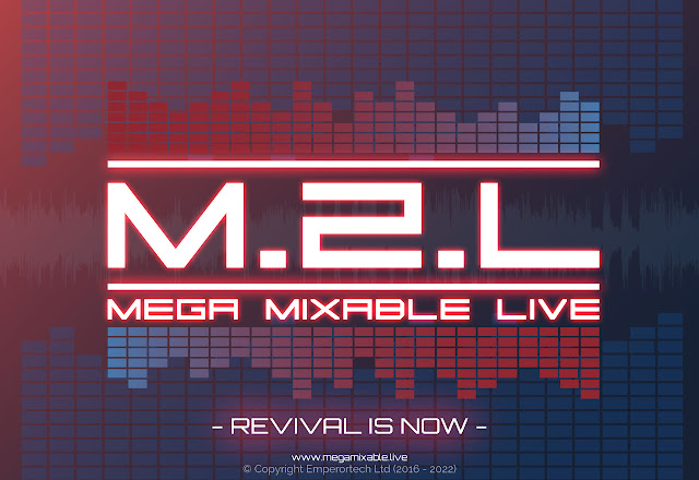 Mega Mixable Live (M2L) Typographical Logo incorporating the M.2.L acronym. Circa November 2022