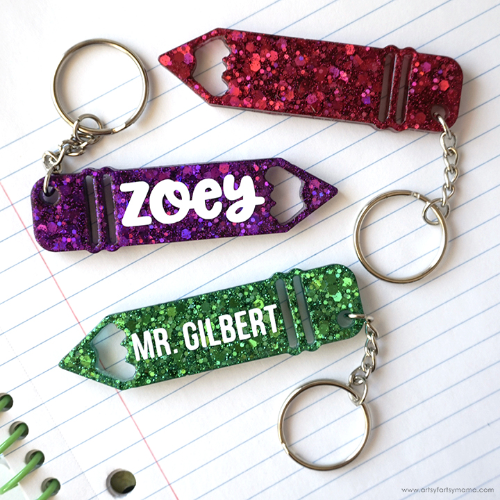 Resin Pencil Keychains