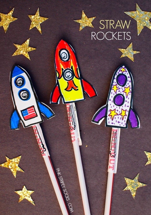 Straw Rockets- Easy Kids space activity!