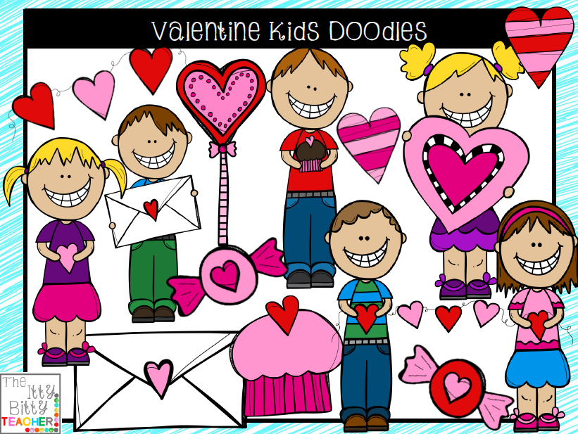 http://www.teacherspayteachers.com/Product/Clipart-Valentine-Kids-Doodles-1646287