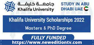 Khalifa University Scholarships 2022 in UAE | Fully Funded