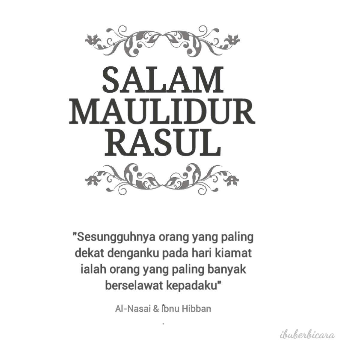 Salam Maulidur Rasul  Ibu Berbicara