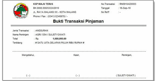 Akuntansi Yeeahh :D : BUKTI TRANSAKSI PINJAMAN