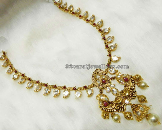 Simple Polki Pachi Necklace