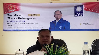 Legislator Raden Tedi, ST Menggelar Sosialisasi Empat Pilar 