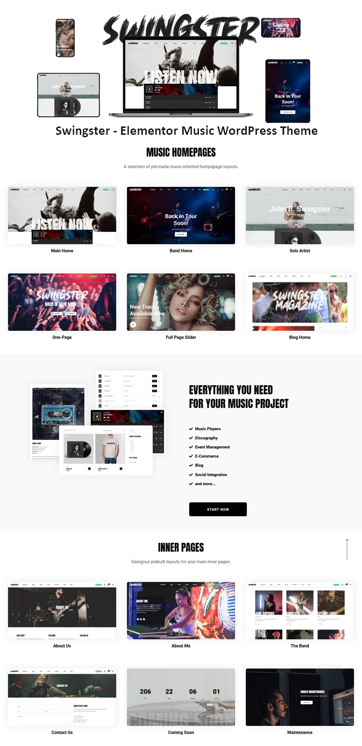 Elementor Music WordPress Theme